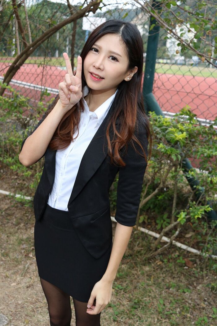 [嫩] Zooey,Ol. University of 黑絲 Thighs Photo Collection 2th image