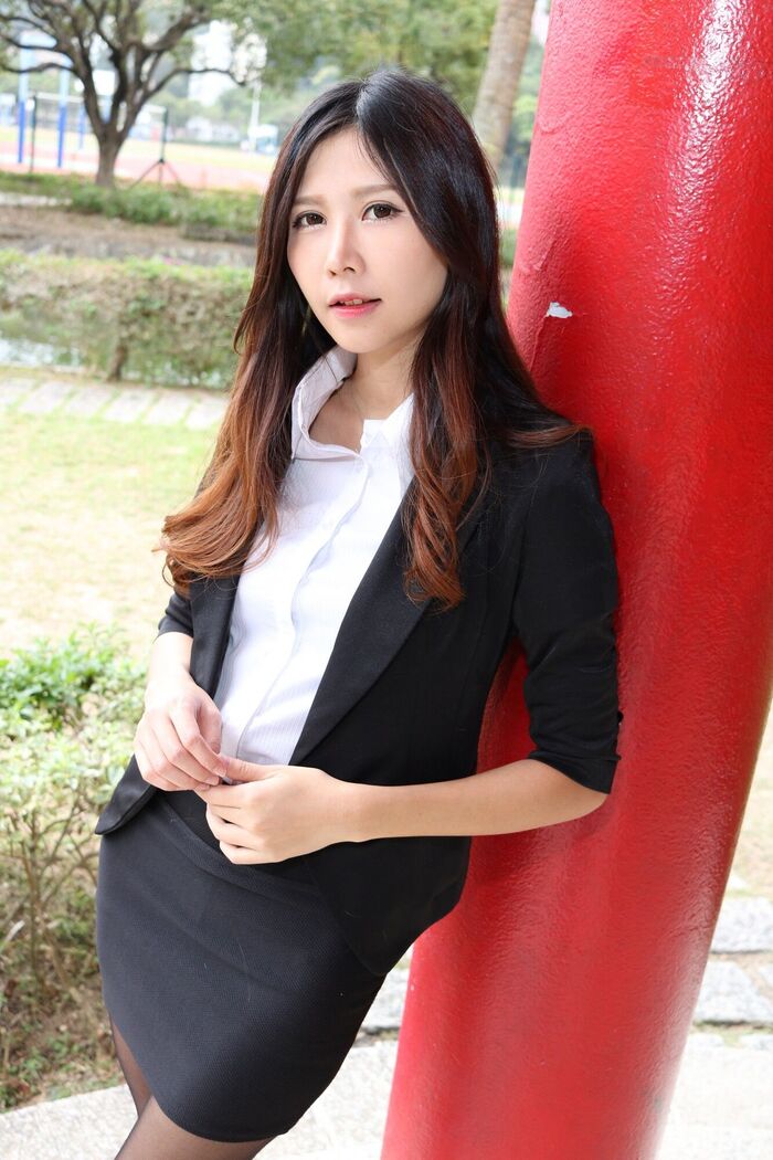 [嫩] Zooey,Ol. University of 黑絲 Thighs Photo Collection 25th image