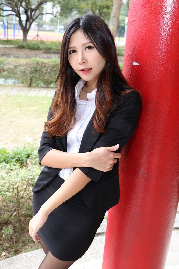 [嫩] Zooey,Ol. University of 黑絲 Thighs Photo Collection 26th image