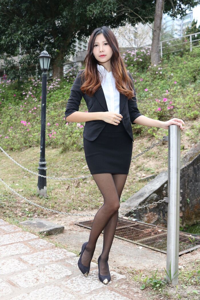 [嫩] Zooey,Ol. University of 黑絲 Thighs Photo Collection 9th image
