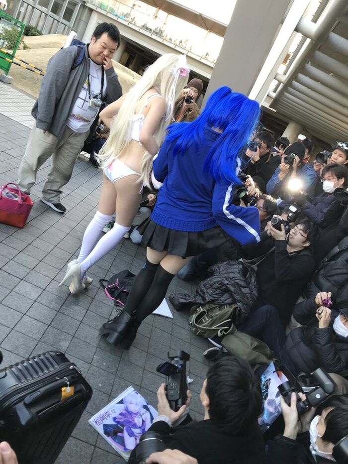Kinky Kameko and others shoot the crotch of cosplayers w low angle erotic image summary! 46th image
