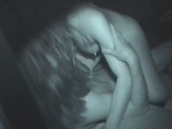 The state of a couple crazy about car sex in the dark is lassy... Amateur car sex voyeur image taken with infrared camera 20th image