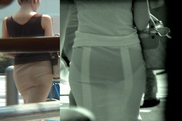 Sheer too! Sheer pan erotic image voyeuring ordinary women in the city with infrared camera 15th image