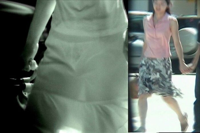 Sheer too! Sheer pan erotic image voyeuring ordinary women in the city with infrared camera 8th image